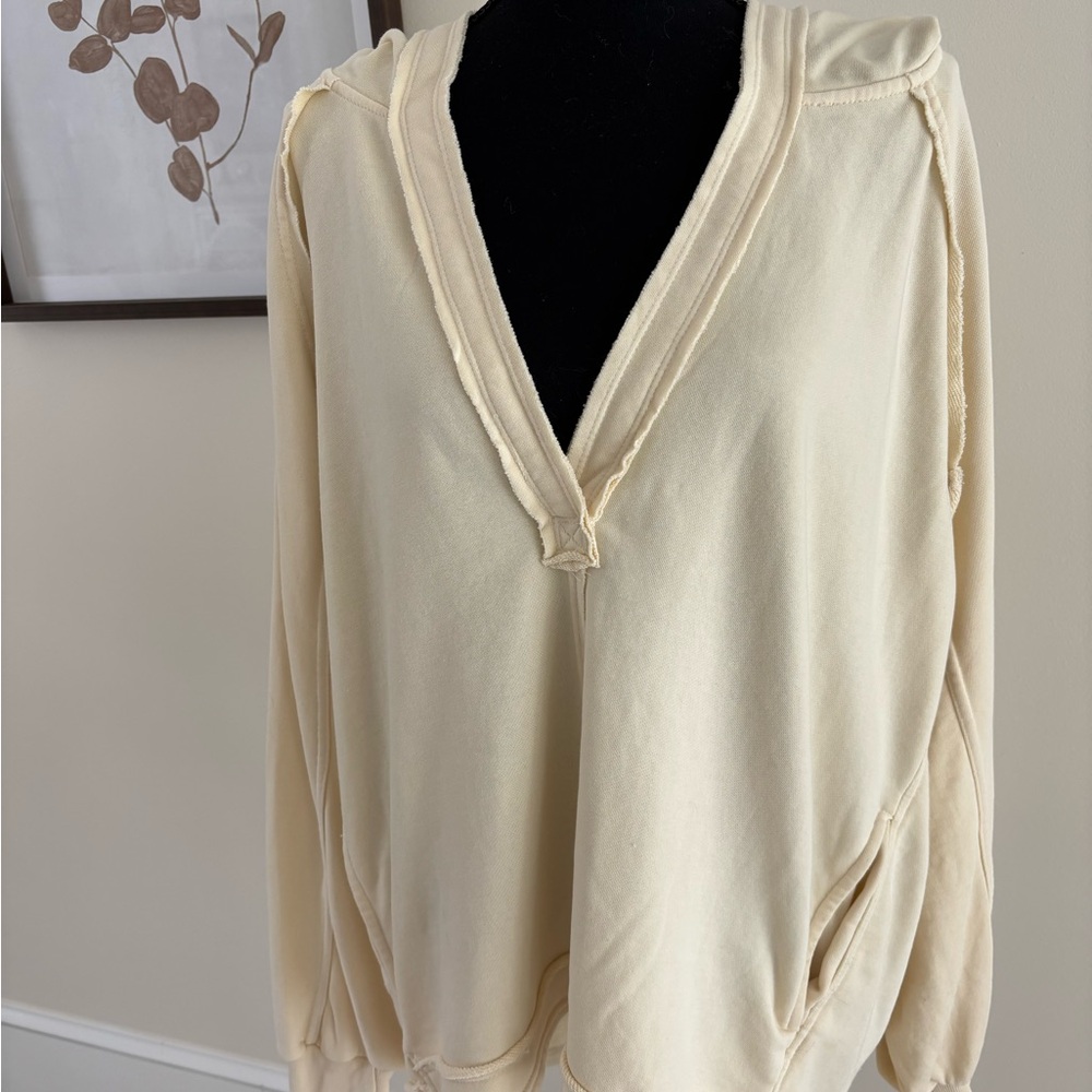 Anthropologie Daily Practice V-Neck Hoodie